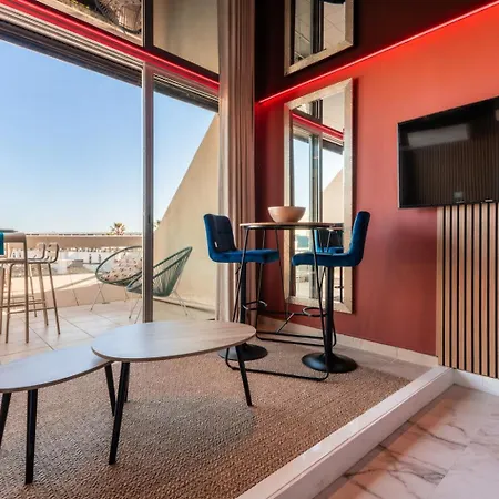 Cap Paradize - Vue - Heliopolis - Parking - Climatisation - Village Naturiste Apartament *